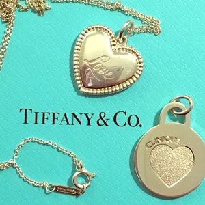 Tiffany & Co 16” necklace with 2 Charms